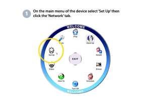 1. On the main menu of the device select 'Set Up' then click the 'Network' tab