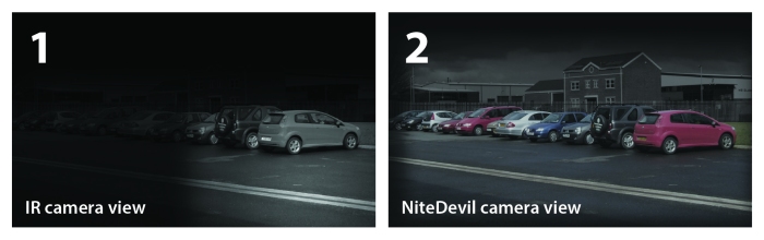 Example Images - IR Camera View vs NiteDevil Camera View